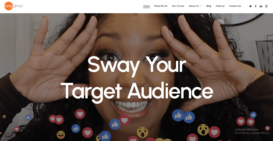 Influencer Marketing Agency + Digital Advertising Agency Sway Group