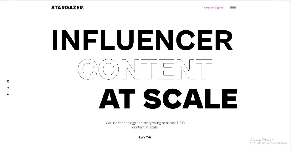 Stargazer The Influencer Marketing Agency and platform