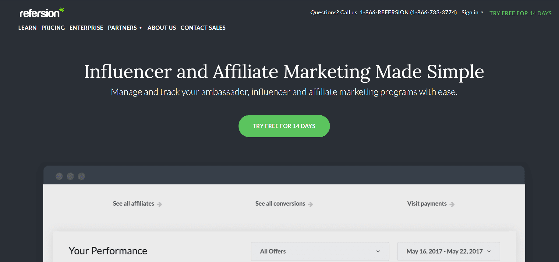Refersion Affiliate Marketing Tracking Software