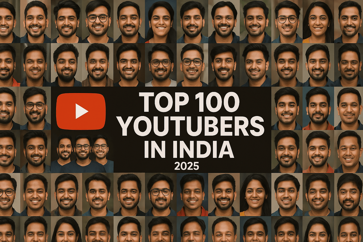 Top 100 Indian YouTubers Across All Genres in 2025,Top YouTubers in India 2025, Top 100 Indian YouTubers, Most Subscribed YouTube Channels India, Best Indian YouTubers, Trending Indian YouTube Channels