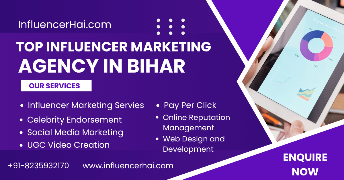 Best influencer marketing platform in Bihar with diverse social media marketing options